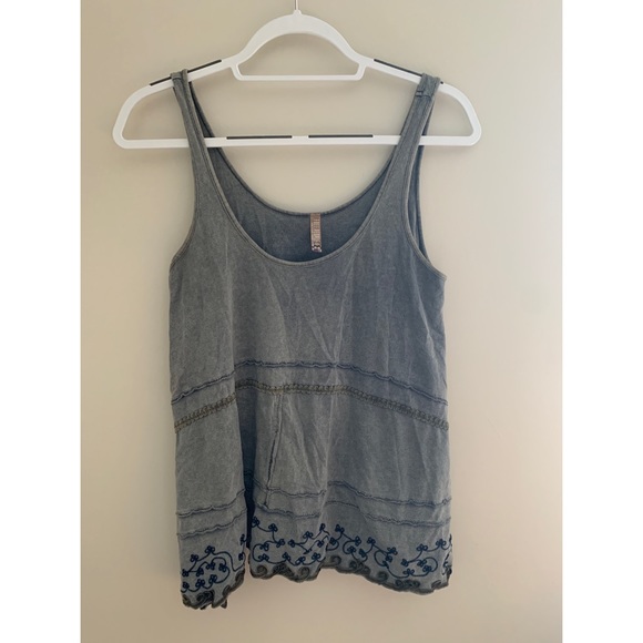 Free People Tops - Free People Embroidered Tank Top